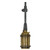 Satco 80-2575 Medium base lampholder; 4pc. Solid brass; pre-wired; Keyless; 2 Uno rings; 10ft. 18/3 SVT Black Cord; Antique brass finish