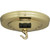 Satco 90-041 Canopy Kit With Convenience Outlet; Brass Finish; 5" Diameter; 7/16" Center Hole; 2-8/32 Bar Holes; Includes Hardware; 10lbs Max