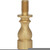 Satco 90-140 Solid Brass Riser; 1/4-27; Burnished And Lacquered; 1" Height