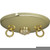 Satco 90-194 Bath Swag Canopy Kit; Brass Finish; 5" Diameter; 3- 7/16" Holes; Includes Hardware; 10lbs Max