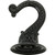 Satco 90-442 Die Cast Large Swag Hook; Black Finish; Kit Contains 1 Hook And Hardware; 10lbs Max