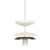 Satco 90-616 5" Neckless Ball Holder Kit; White Finish; For 5-1/4" Diameter Glass; 8 Foot 18/3 SVT; Includes Hardware