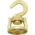 Satco 90-815 Die Cast Revolving Swivel Hooks; Brass Plated Finish; Kit Contains 1 Hook And Hardware