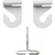 Satco 90-846 Drop Ceiling Hook Set; White Finish; Contains 2 Sets Per Bag; No Hardware Needed