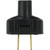 Satco 90-1116 Attachment Plug With Terminal Screws; Black Finish; Non Polarized; 18/2-SVT Round Wire; 15A; 125V
