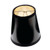 Satco 90-1274 Clip On Shade; Black Round With Gold Interior; 3" Top; 4" Bottom; 4" Side