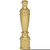 Satco 90-1731 Large Spindle Finial; 2-3/8" Height; 1/4-27; Polished Brass Finish