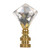 Satco 90-1738 Diamond Cut Crystal Finial; 2-1/4" Height; 1/4-27
