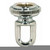 Satco 90-2302 3/8 IP Cast Brass Screw Collar Loop With Ring; Fits 1" Canopy Hole; 1-1/8" Ring Diameter; 1-3/4" Height; Polished Chrome Finish