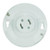 Satco 90-2467 4 Terminal Keyless White Phenolic GU24 Ceiling Receptacle; Screw Terminals; 4-1/2" Diameter; 300W; 300V