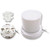 Satco 90-2631 GU24 Base; Squat keyless fluorescent ceiling fixture with twist-on Lexan lens