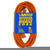 Satco 93-5017 25 Foot Orange Heavy Duty Outdoor Extension Cord; 12/3 Ga. SJTW-3 Orange Cord With Sleeve; 15A-125V; 1875W