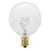 Satco S3823-TF 40 Watt G16 1/2 Incandescent; Clear; 1500 Average rated hours; 384 Lumens; Candelabra base; 120 Volt; Shatter Proof