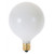 Satco S3832-TF 60 Watt G16 1/2 Incandescent; Satin White; 1500 Average rated hours; 630 Lumens; Candelabra base; 120 Volt; Shatter Proof
