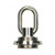 Satco 80-2310 1/8 IP Screw Collar Loop With Ring; 25lbs Max; Brushed Nickel Finish