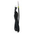 Satco 80-2466 12 Foot Rayon Cord Set; Black Finish; 18/2 SPT-2 105C With Molded Polarized Plug; 50 Carton; Tinned Tips Strip With 2" Slit