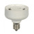 Satco 80-2541 White E12 To GU24 Adapter; Candelabara To GU24 With Locking Device Reducer; 3/4" Overall Extension; 75W; 125V