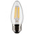 Satco S21290 5.5 Watt B11 LED; Clear; Medium base; 90 CRI; 2700K; 120 Volt