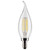 Satco S21306 5.5 Watt CA10 LED; Clear; Candelabra base; 90 CRI; 4000K; 120 Volt