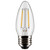 Satco S21282 3 Watt B11 LED; Clear; Medium base; 90 CRI; 2700K; 120 Volt