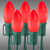 Christmas Lite Co. LS-BRS-3786100 25 ft. - Opaque Red - C9 Christmas String Light - 25 Bulbs