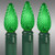 HLS LS-CMS-70C6-4GGR 24 ft. - Green - LED C6 Christmas String Lights - 70 Bulbs