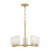 Westinghouse 6127000 5 Light Chandelier Champagne Brass Finish Frosted Glass