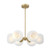 Westinghouse 6128100 6 Light Chandelier Champagne Brass Finish Frosted Glass