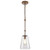 Westinghouse 6130400 Mini Pendant Barnwood Finish Clear Seeded Glass