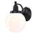Westinghouse 6121400 Wall Fixture Matte Black Finish White Opal Glass