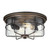 Westinghouse 6121800 12-3/4 in. 2 Light Flush Black-Bronze Finish with Highlights Clear Seeded Glass