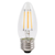Sylvania LED4B10BLUNTDIM927CL13YTLBL2 12/CS 2/SKU LED Naturalª TruWaveª B10, 4W, Dimmable, 90CRI, 350 Lumen, 2700K, 15000 Life, Medium Base, Clear Finish 40793