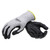 NSI Industries GLV-600XL Black/White Nylon Cut-Resistant Gloves, Nitrile Palm, Extra Large