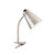 Satco 57-051 CLIP ON GOOSENECK DESK BN CFL Desk Lamp Goose Neck 13W 2700k 800 Lumens Brushed Nickel Finish (Discontinued)