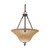 Nuvo 60-013 MOULAN 3 LT PENDANT Moulan 3 Light 16 in. Pendant with Champagne Linen Washed Glass (Discontinued)