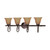 Nuvo 60-018 MOULAN 4 LT VANITY FIXTURE Moulan 4 Light 32-1/2 in. Vanity with Champagne Linen Washed Glass (Discontinued)