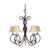 Nuvo 60-040 TAPAS 5 LT CHANDELIER Tapas 5 Light 28-1/2 in. Chandelier with Linen Waffle Shade (Discontinued)