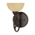 Nuvo 60-045 TAPAS 1 LT VANITY FIXTURE Tapas 1 Light 5-1/2 in. Vanity with Tuscan Suede Glass (Discontinued)