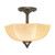Nuvo 60-057 NORMANDY 2 LT SEMI FLUSH Normandy 2 Light 13 in. Semi-Flush with Champagne Linen Washed Glass (Discontinued)