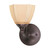 Nuvo 60-059 NORMANDY 1 LT VANITY FIXTURE Normandy 1 Light 5-1/2 in. Vanity with Champagne Linen Washed Glass (Discontinued)