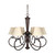 Nuvo 60-101 MERICANA 6 LT CHANDELIER Mericana 6 Light 26-1/2 in. Chandelier with Natural Linen Shades (Discontinued)