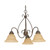 Nuvo 60-1021 CASTILLO 3 LT CHANDELIER Castillo 3 Light 26 in. Chandelier with Champagne Linen Washed Glass (Discontinued)