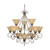Nuvo 60-1033 CASTILLO 12 LT CHANDELIER Castillo 12 Light 38 in. Chandelier 3 Tier with Champagne Linen Washed Glass (Discontinued)
