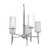 Nuvo 60-1066 JET 5 LT CHANDELIER - HALOGEN Jet 5 Light 23-1/2in. Halogen Chandelier with Satin White Glass Lamps Included (Discontinued)