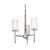 Nuvo 60-1067 JET 3 LT CHANDELIER - HALOGEN Jet 3 Light 18-1/4in. Halogen Chandelier with Satin White Glass Lamps Included (Discontinued)