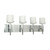 Nuvo 60-1074 JET 4 LT VANITY - HALOGEN Jet - 4 Light - Halogen Wall - Vanity with Satin White Glass -Lamps Included (Discontinued)