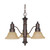 Nuvo 60-1254 GOTHAM 3 LT CHANDELIER Gotham 3 Light 23 in. Chandelier with Champagne Linen Washed Glass (Discontinued)