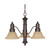 Nuvo 60-1254 GOTHAM 3 LT CHANDELIER Gotham 3 Light 23 in. Chandelier with Champagne Linen Washed Glass (Discontinued)