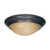 Nuvo 60-1283 3 LT - 17" FLUSH MOUNT 3 Light 17 in. Flush Mount Twist & Lock with Champagne Linen Washed Glass (Discontinued)