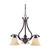 Nuvo 60-1401 ANASTASIA 3 LT CHANDELIER Anastasia 3 Light 23 in. Chandelier with Honey Marble Glass (Discontinued)